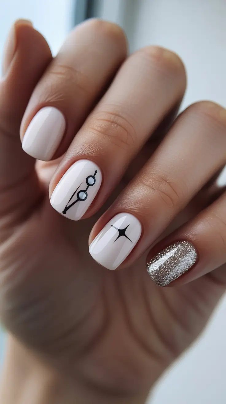 gel nails White Graphic Art Designs