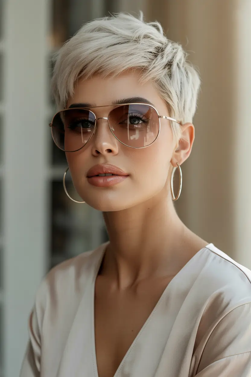 pixie haircut Chic-Platinum-Pixie-with-Soft-Texture