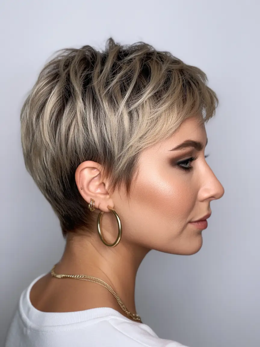 pixie haircut Rooted-Blonde-Pixie-with-Breezy-Dimension