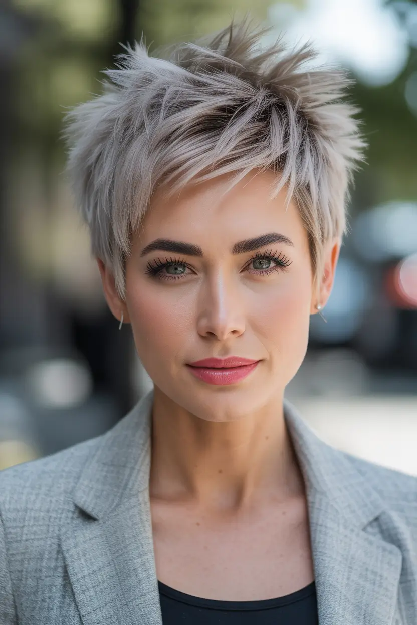 pixie haircut Platinum-Spiky-Pixie-with-Sharp-Crown-Definition