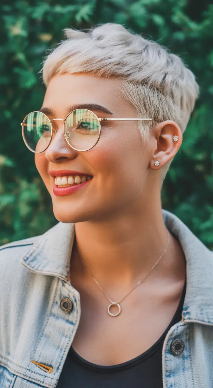 pixie haircut Silver-Blonde-Soft-Pixie-Glow