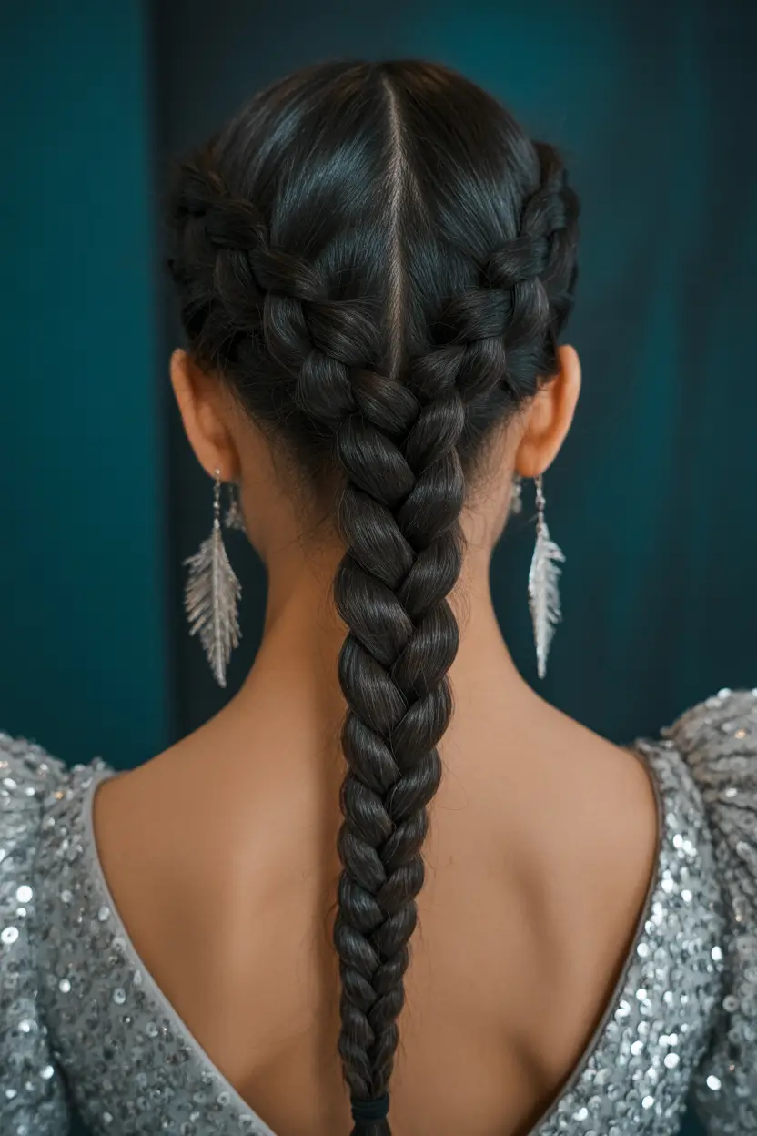 spring hairstyles Soft Waterfall Braid for Medium Romantic Waves