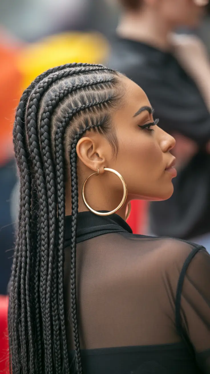 spring hairstyles Classic Cornrow Flow with Clean Spring Edge