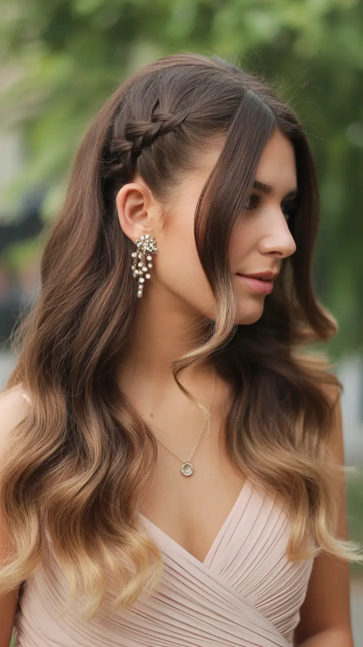 spring hairstyles Romantic Side Braid with Loose Spring Waves