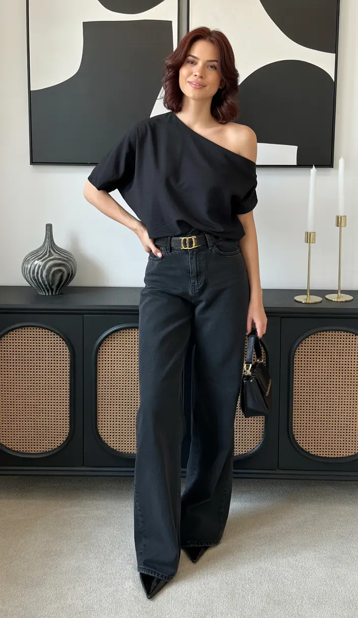 comfy spring outfits Effortless Black with Soft, Modern Lines