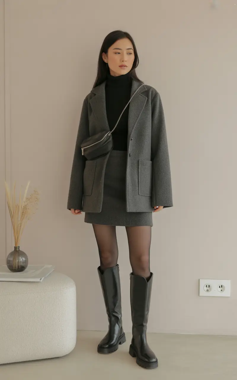 Every Day Spring Outfits Grey Minimalism With a City Edge