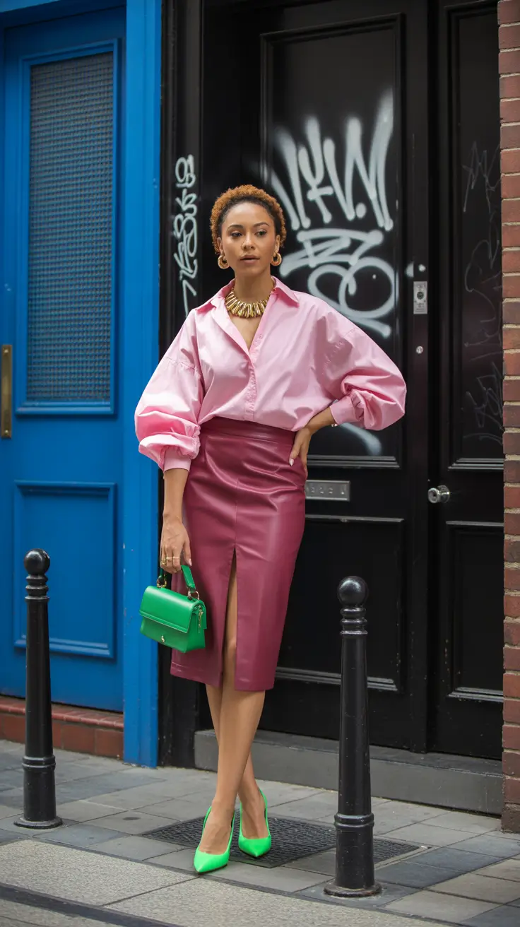 holiday spring outfits Bold Color Play for Urban Spring Energy