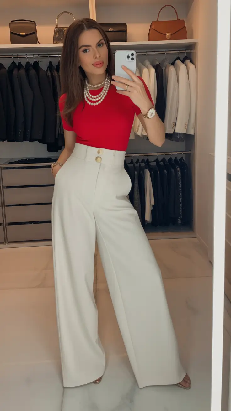 holiday spring outfits Classic Contrast With a Fresh Spring Twist