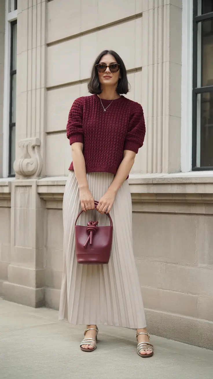 holiday spring outfits Textured Layers for Modern City Spring