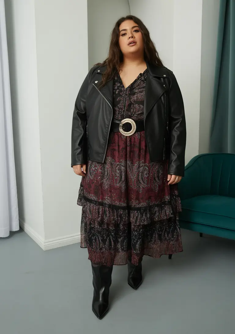 plus size spring outfits Dark Florals With a Soft Grunge Undercurrent