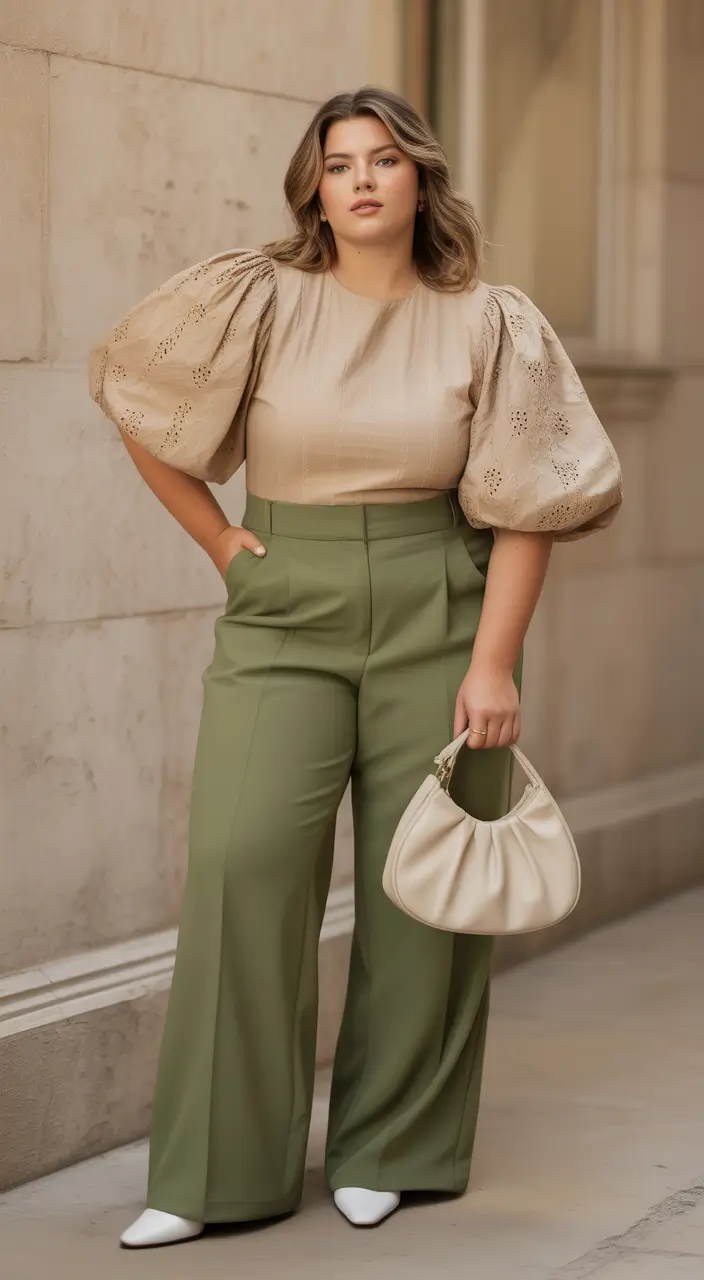 plus size spring outfits Soft Power Dressing in Earthy Tones