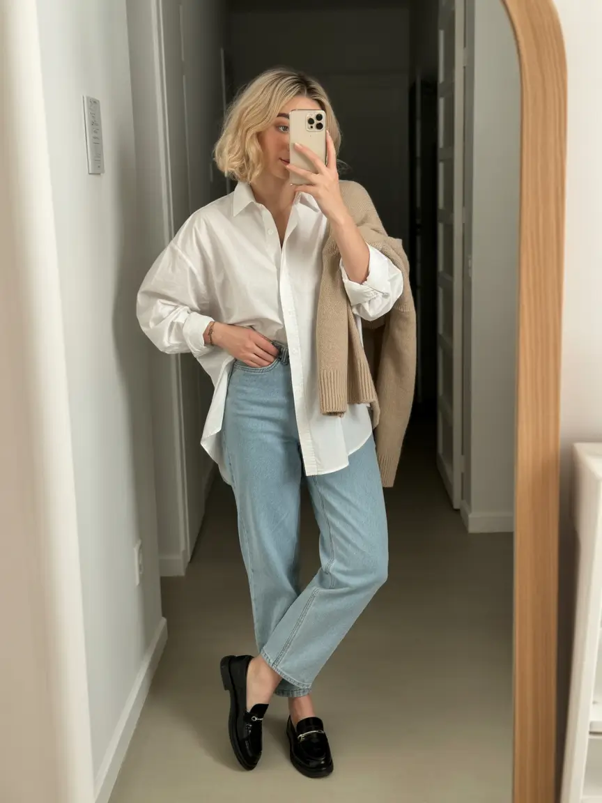 spring outfits 2026 trends Classic White Shirt Reimagined