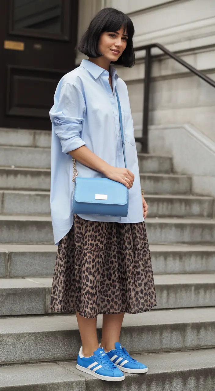 spring outfits 2026 trends Soft Blue Layers With Everyday Ease