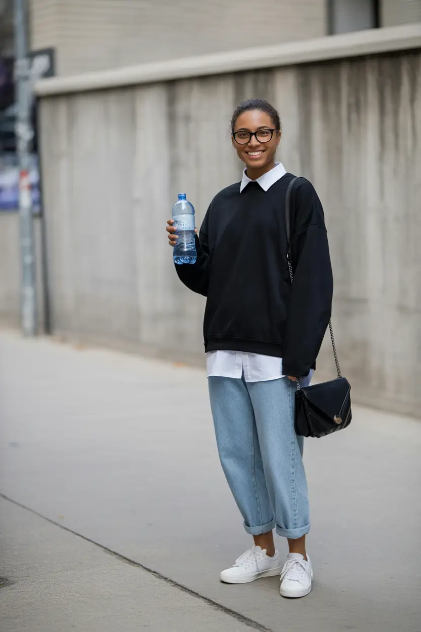 sneakers spring outfit Relaxed Denim and Everyday Ease