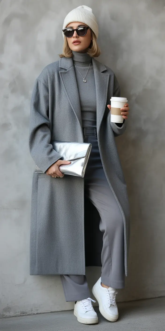 February outfits Winter Neutrals With a Cozy Finish