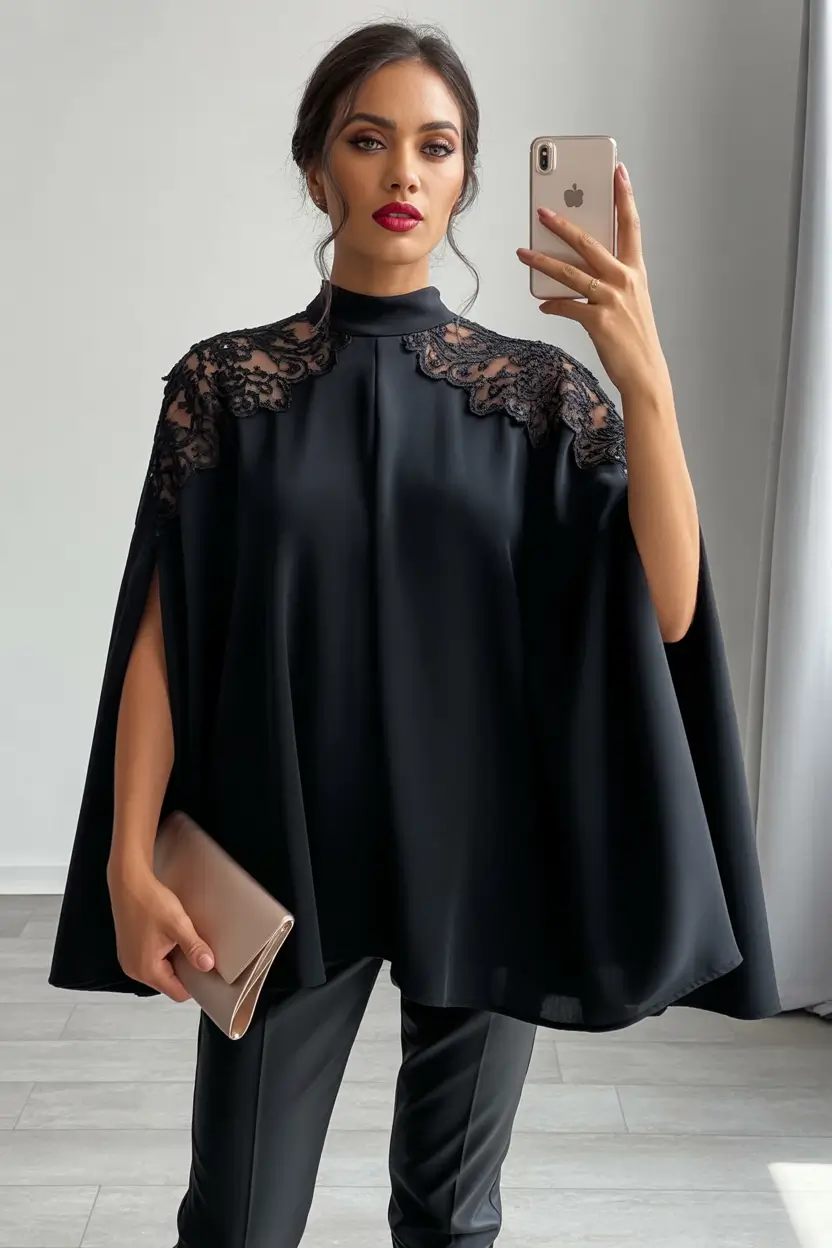 February outfits Dramatic Black With Couture Energy