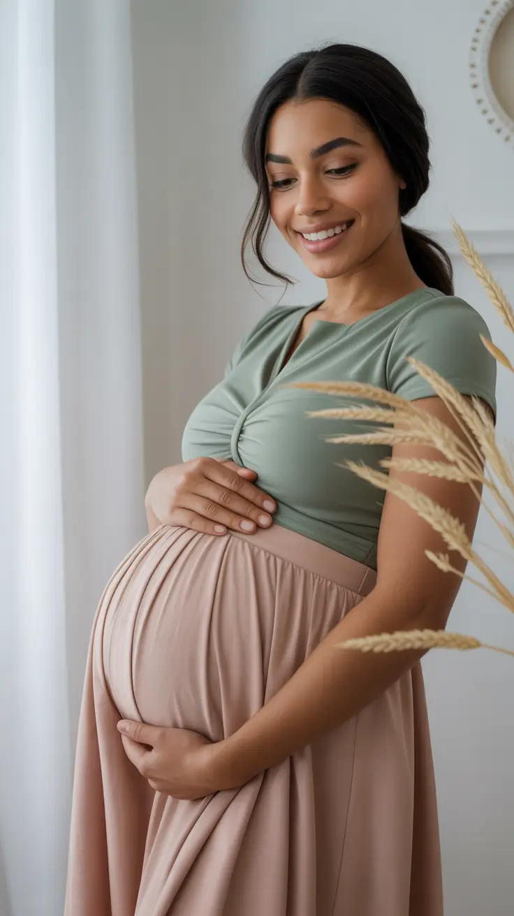 spring outfit for pregnant women Earthy Calm With a Natural Flow