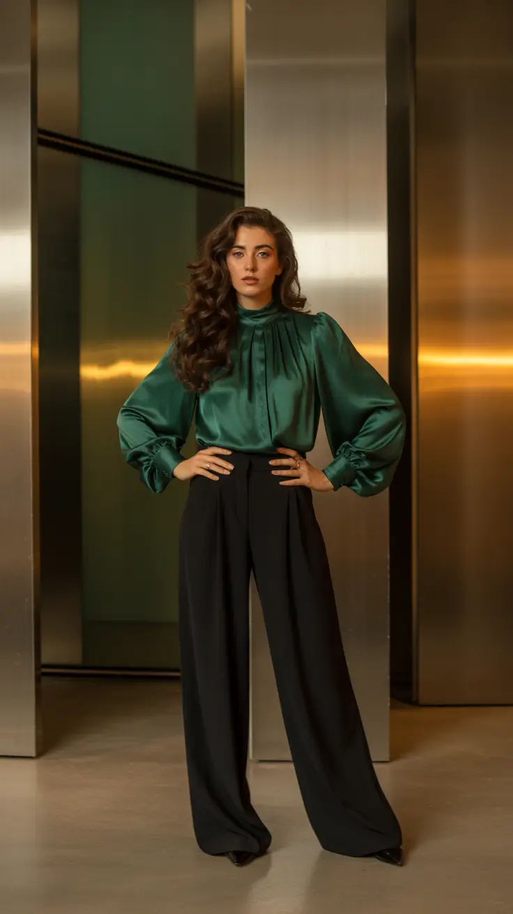 Spring Wardrobe Deep Green Drama With Tailored Elegance