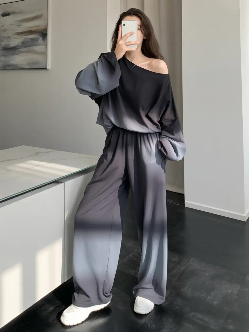 Spring Wardrobe Fluid Ombre Comfort as a New Spring Essential