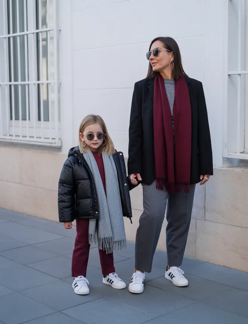 spring mom outfits Coordinated Layers for Cool Spring Walks