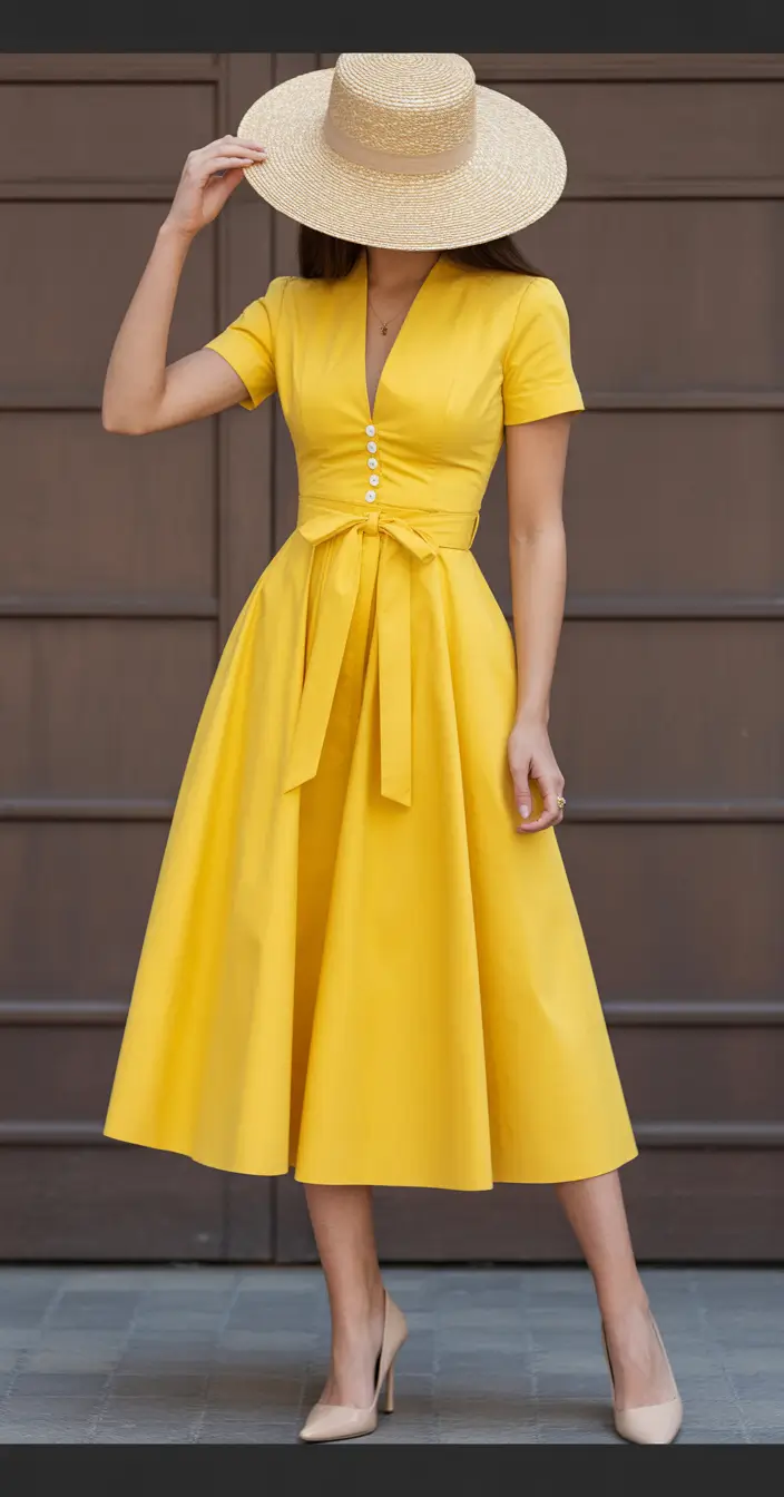 spring date night outfit Sunny Yellow Charm for a Cute Spring Date Outdoors