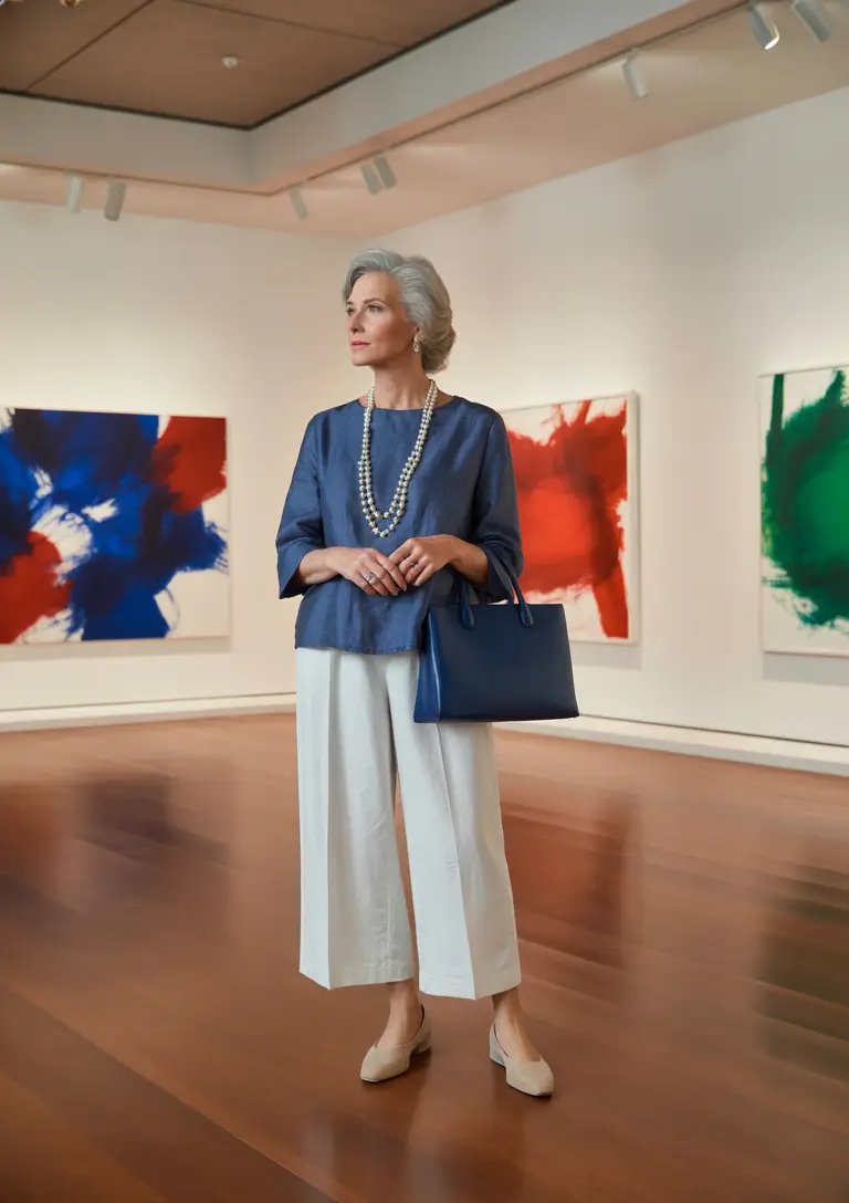 Spring Dressing Over 50 Art Gallery Ease With a Refined Edge