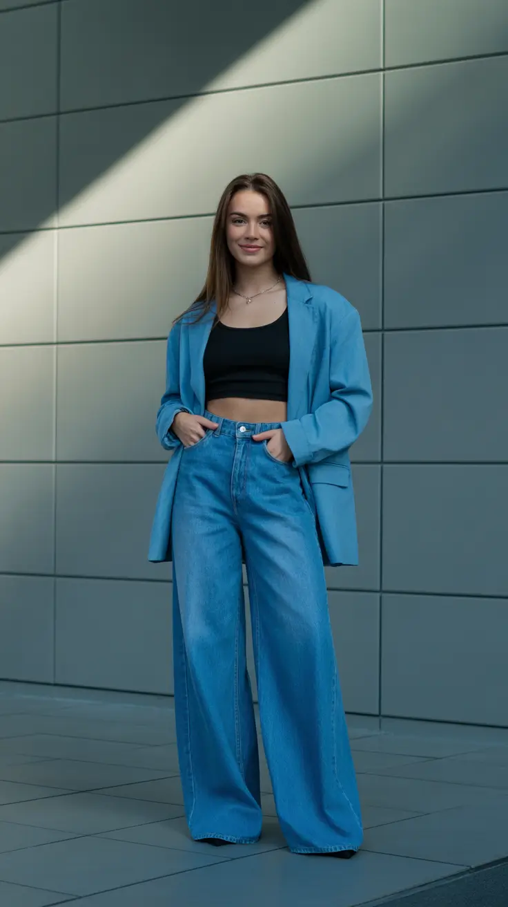 spring outfits Soft Power in Blue Layers