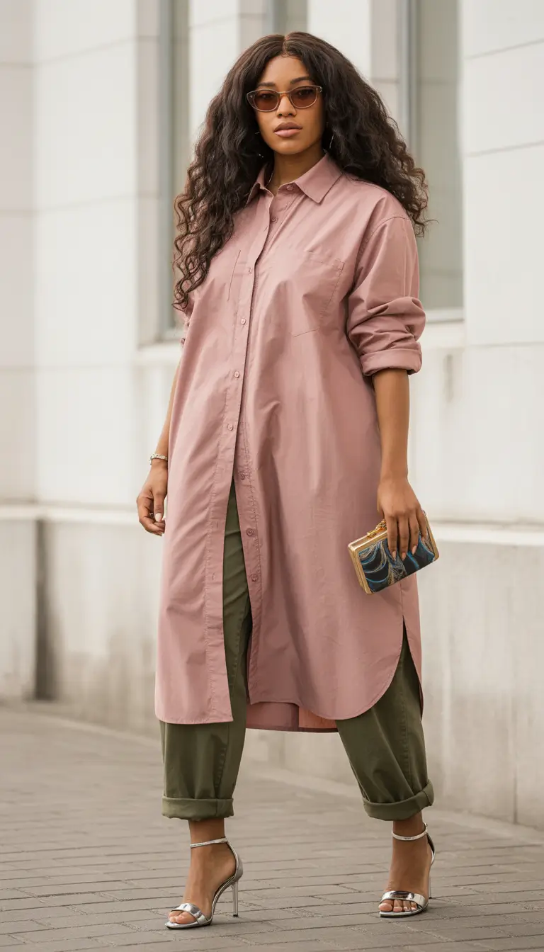 spring outfits black women The Modern Shirt Dress Over Pants Spring Girls Keep Repeating