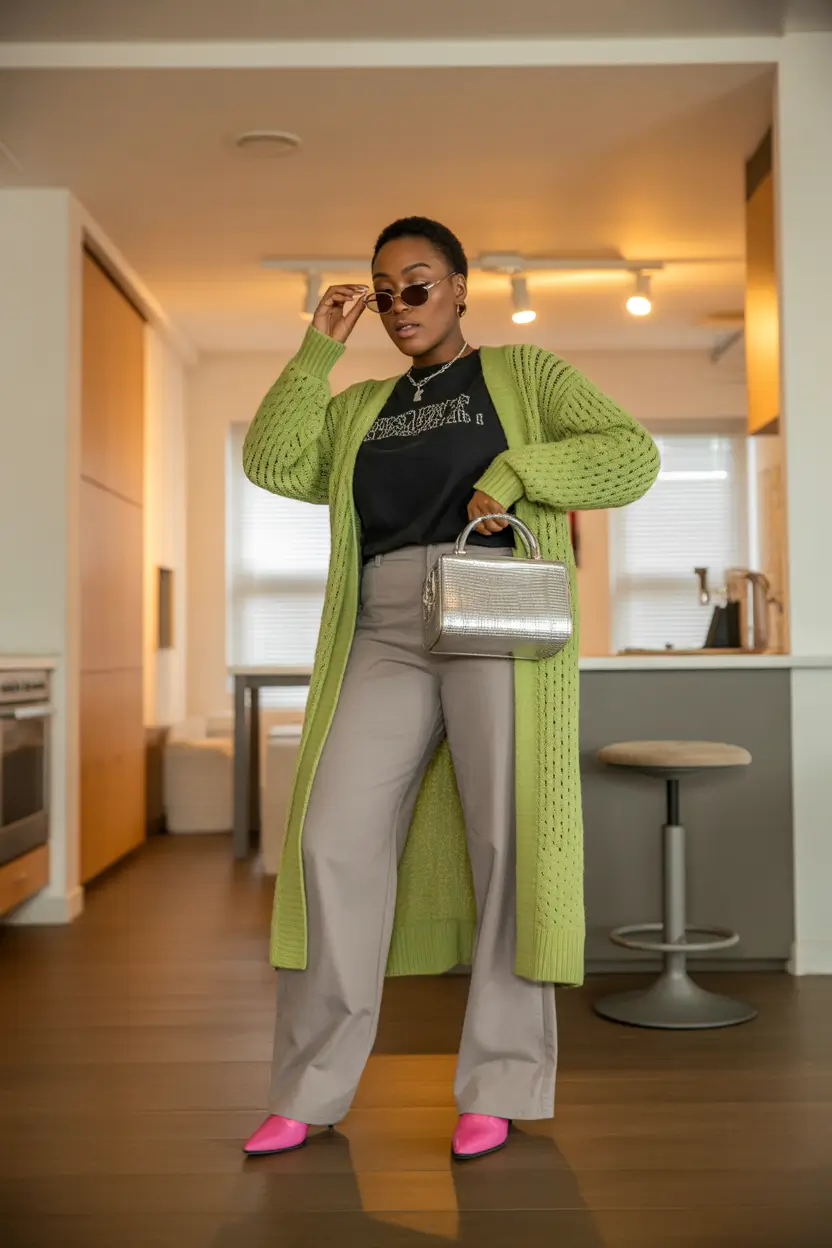 spring outfits black women Cozy Color Play with a Modern Edge