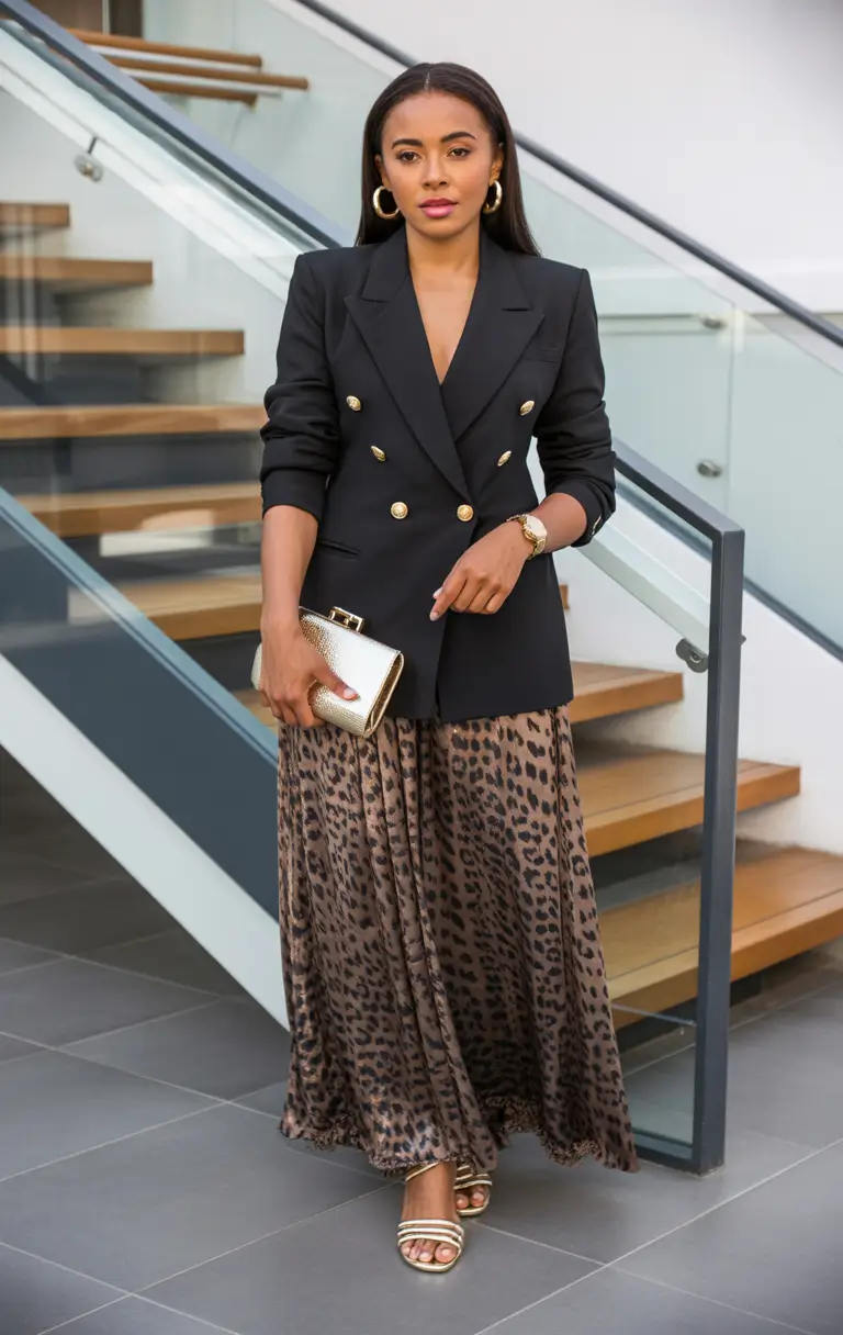 spring skirt outfits Tailored Confidence With a Soft Edge