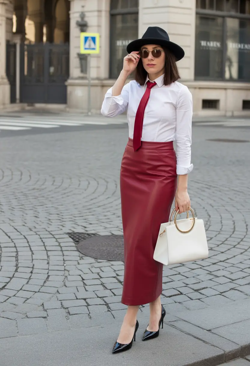 spring skirt outfits City Chic With a Feminine Backbone