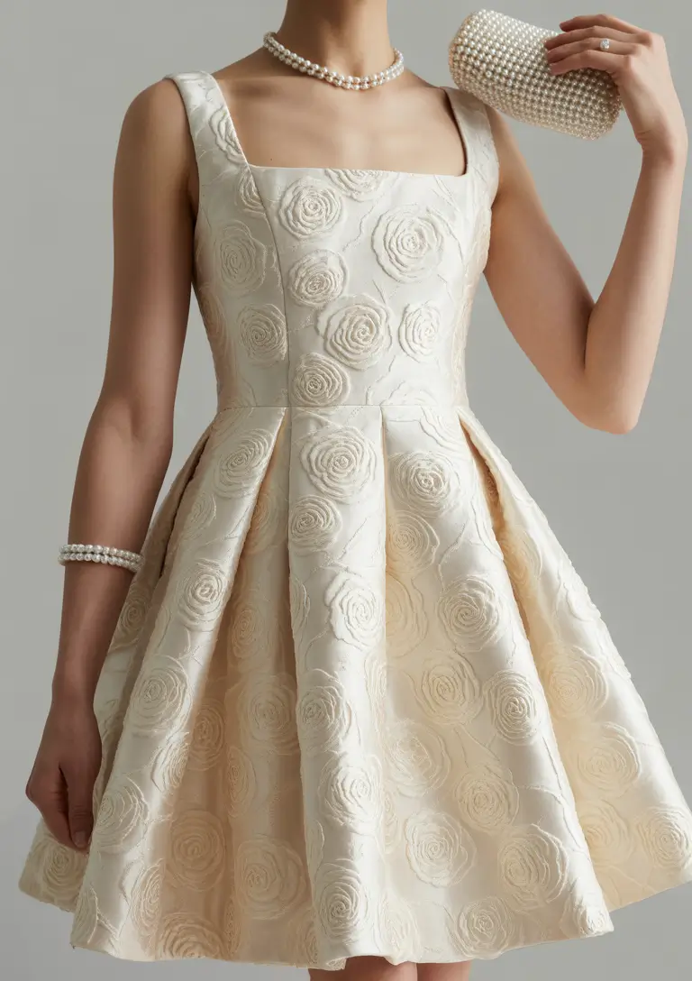 spring wedding guest outfit Cream Textures for Timeless Elegance