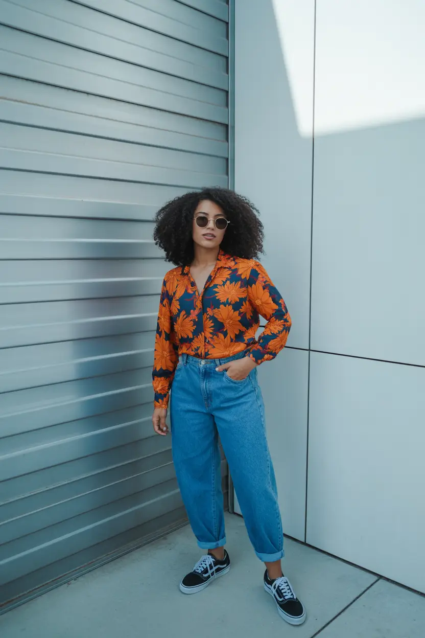 midsize spring outfits Prints That Wake Up Your Denim