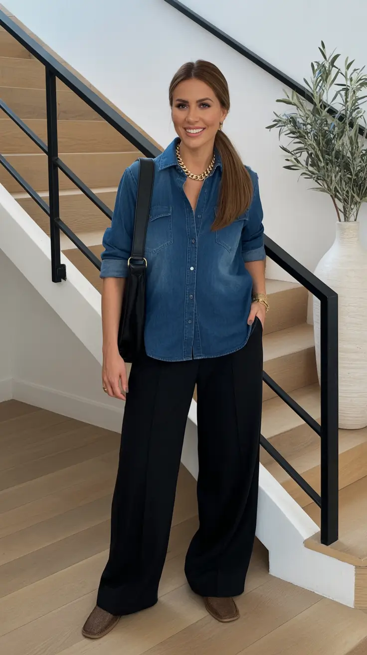 midsize spring outfits Soft Denim for Everyday Confidence