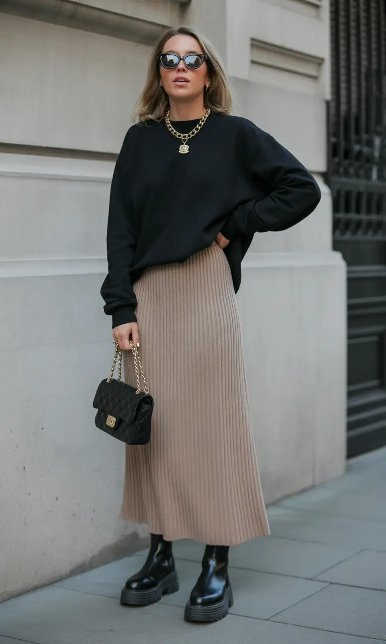 midsize spring outfits Minimal Layers With a Feminine Twist