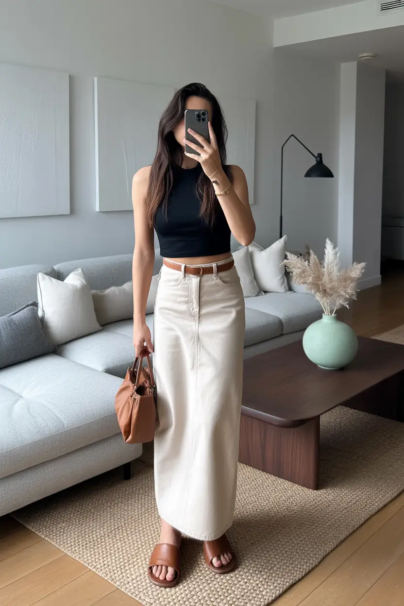 spring business casual outfits Casual Structure With a Skirt Twist