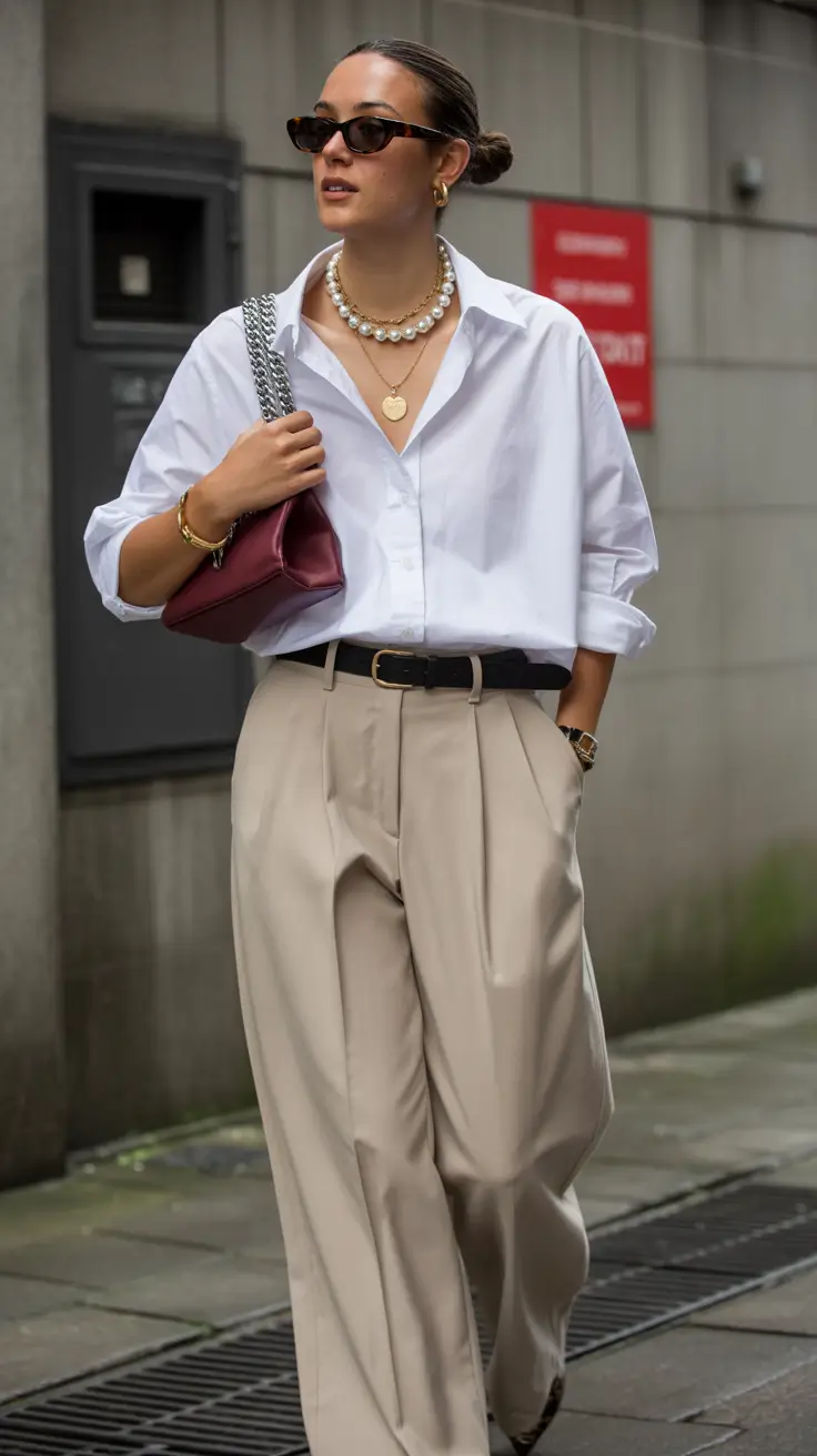 spring business casual outfits Classic Neutrals Elevated Details
