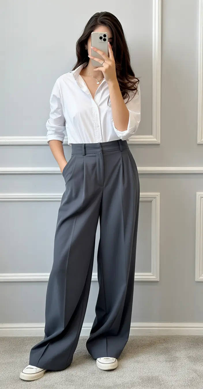 Spring Capsule Wardrobe Classic Shirt Trousers