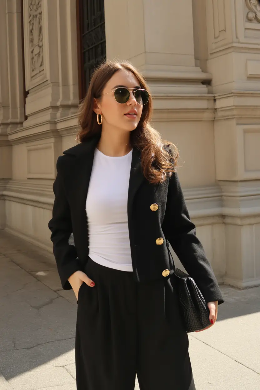 Spring Capsule Wardrobe Parisian Black White