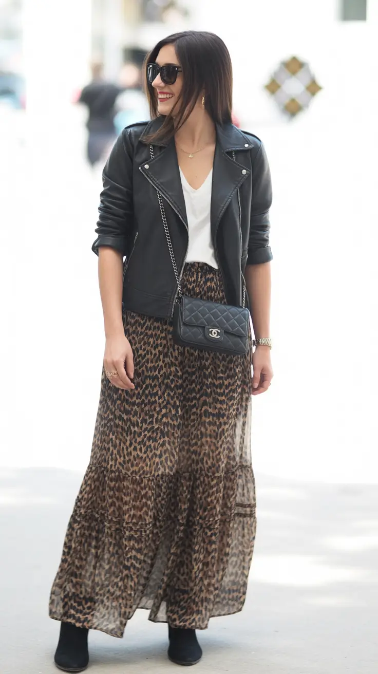 Spring Capsule Wardrobe Leather Edge Meets Soft Movement