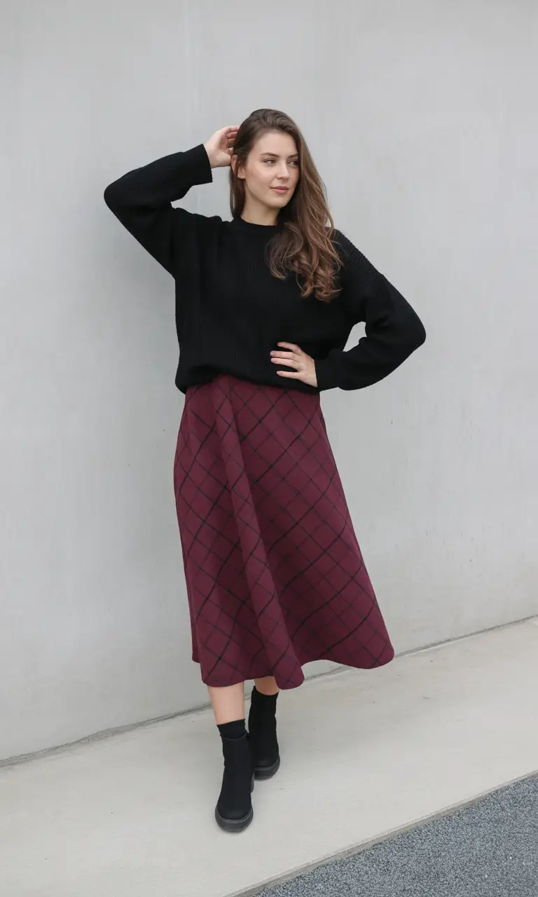 Spring Capsule Wardrobe Classic Midi Skirt Look