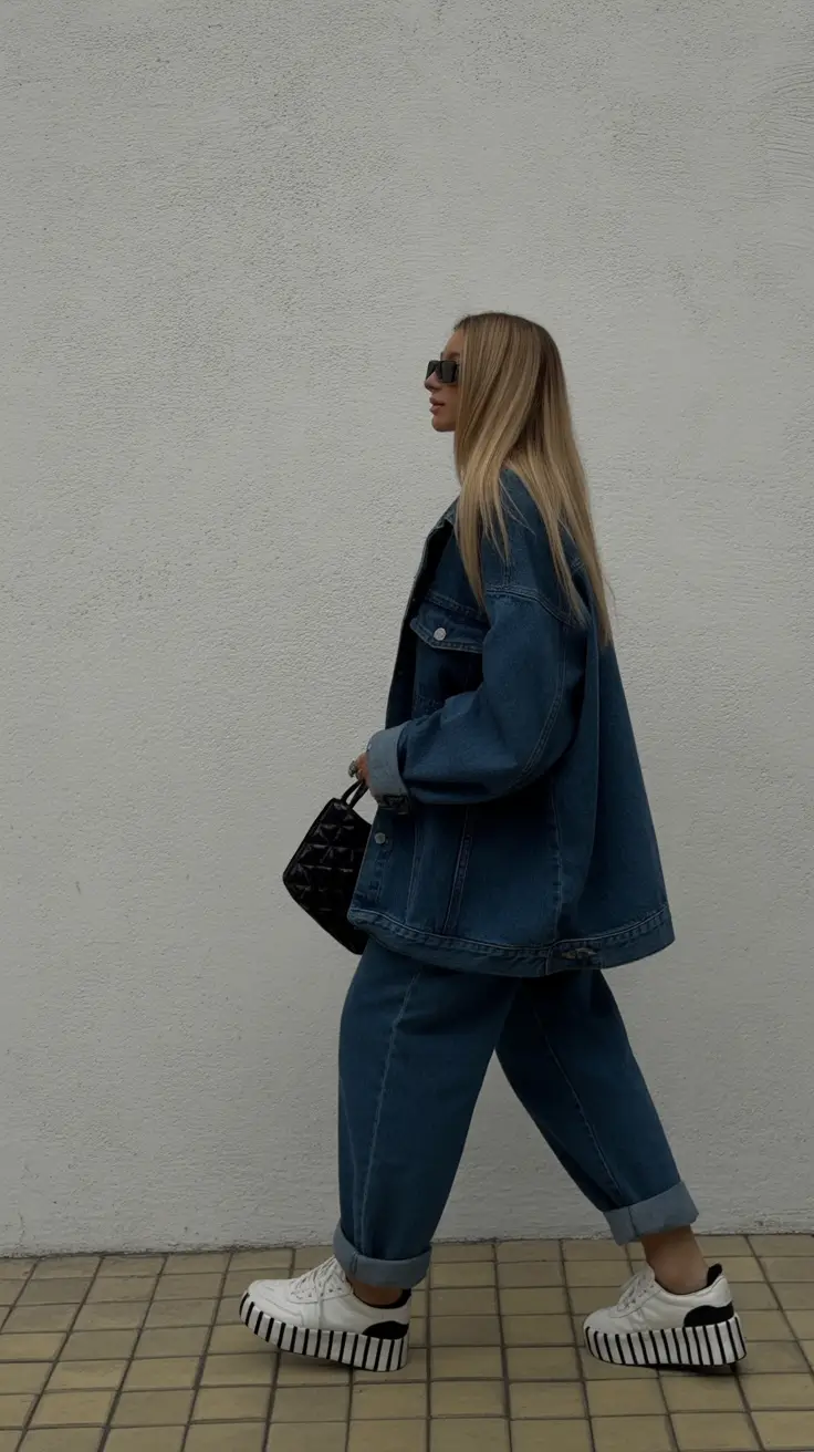 Spring Capsule Wardrobe Denim on Denim Look