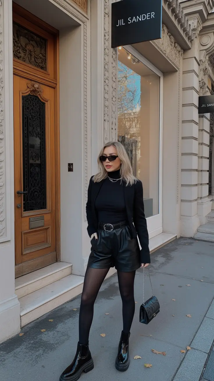 Spring Capsule Wardrobe European Leather Look
