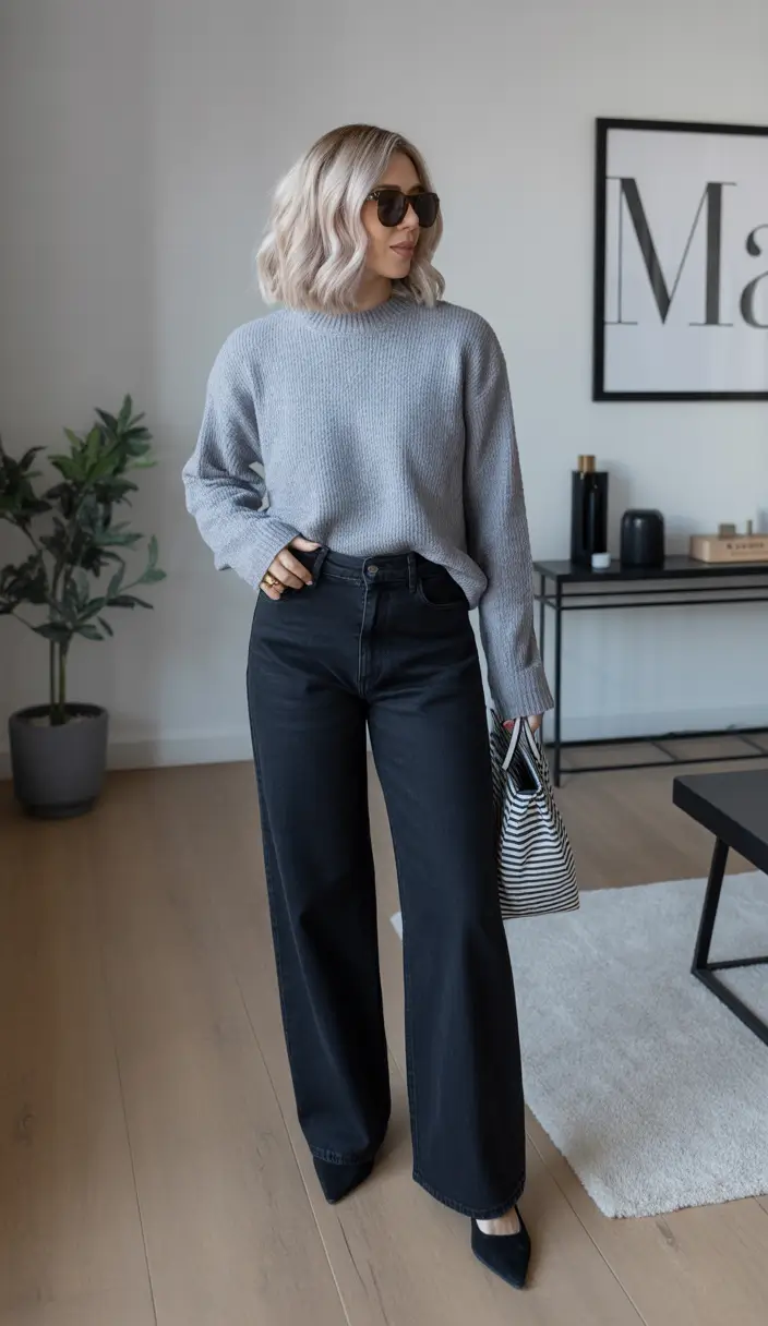 Spring Capsule Wardrobe Minimal Knitwear Look