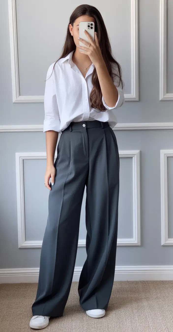 Spring Capsule Wardrobe Wide-Leg Classic Look