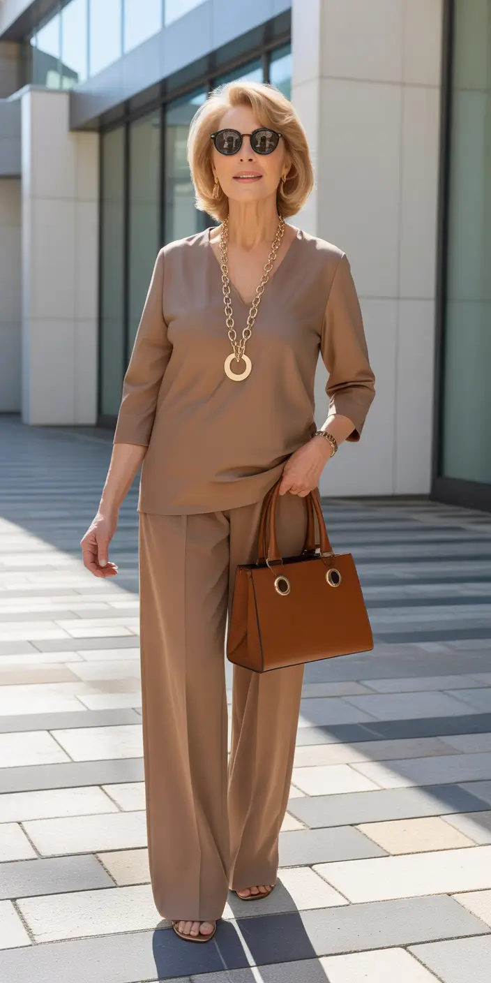 Spring Outfits for Women Over 50 Relaxed Monochrome for Polished Everyday Luxury