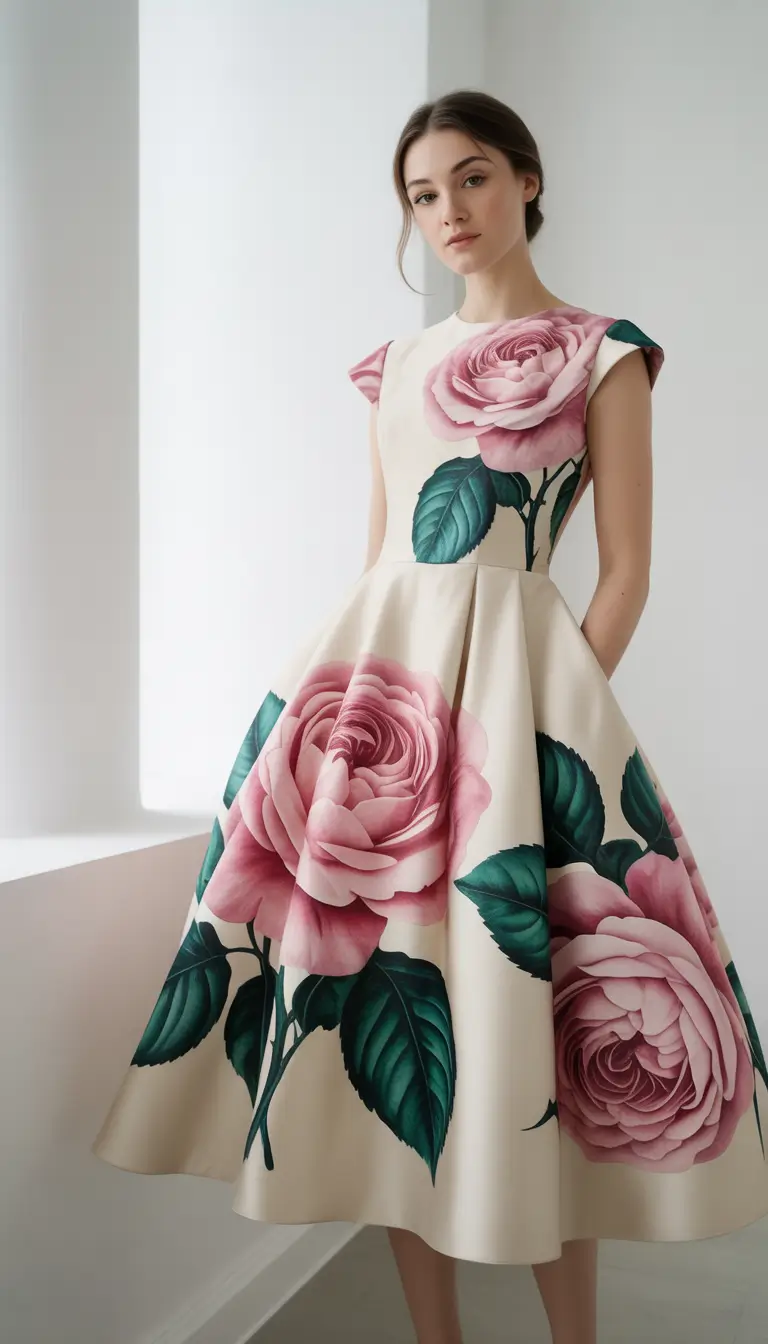 spring wedding outfit Classic Florals with a Romantic Sculpted Silhouette