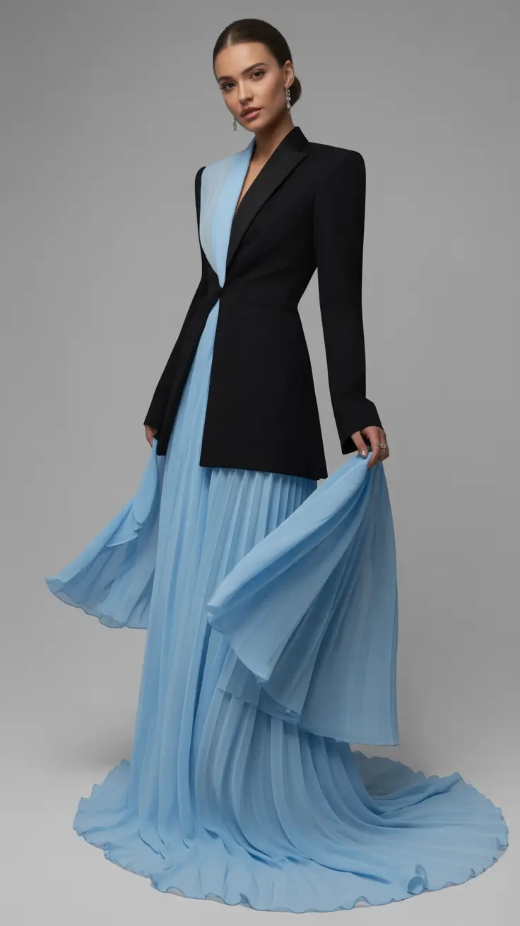 spring wedding outfit Tailoring Meets Air The New Modern Guest Look