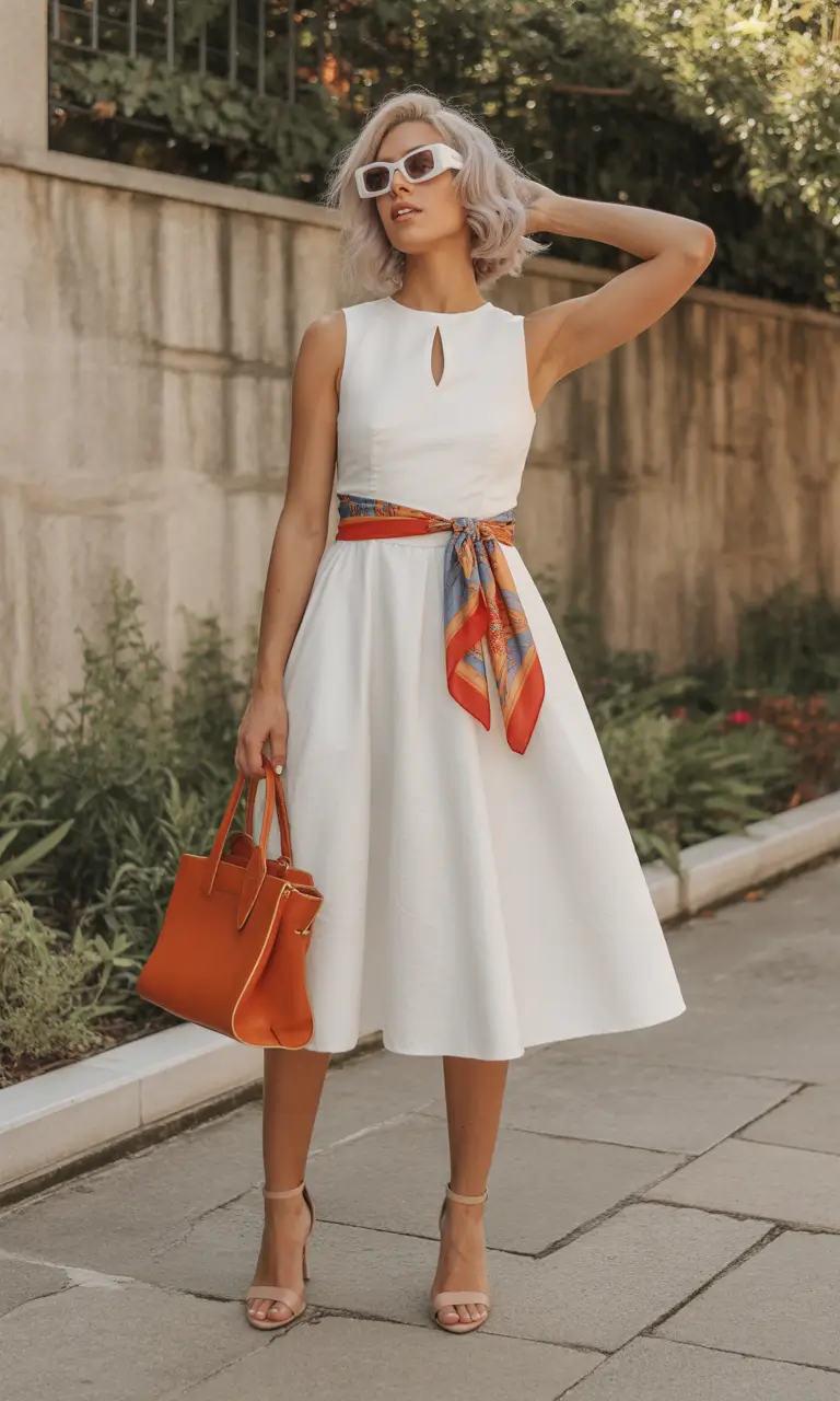 spring wedding outfit Crisp White Dresses with a Twist of Personality