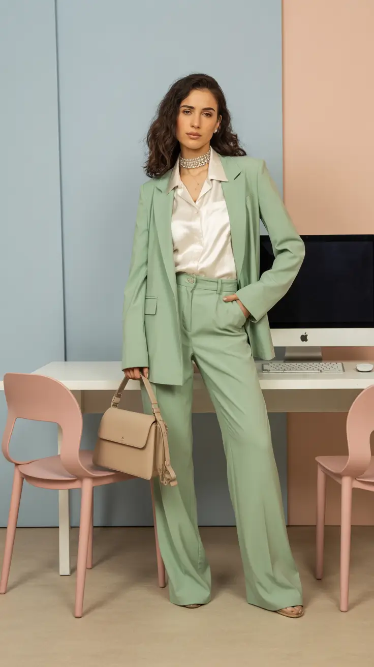 Spring 2026 Workwear Fresh Mint Tailoring - When Spring Finally Shows Up